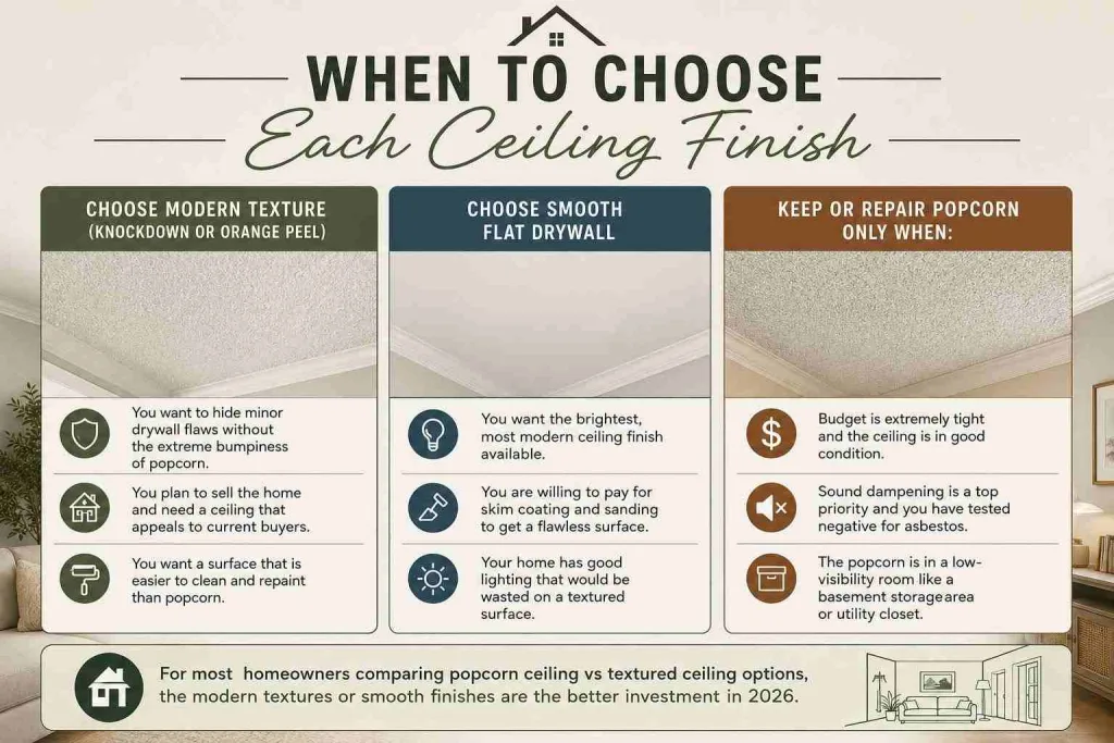 Ceiling finishes comparison guide