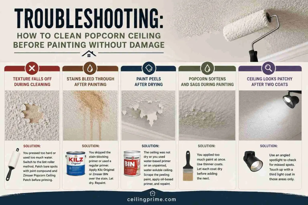 Ceiling painting troubleshooting guide