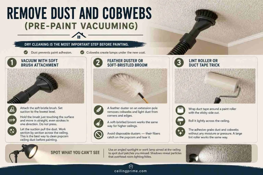 Remove Dust and Cobwebs (Pre-Paint Vacuuming)