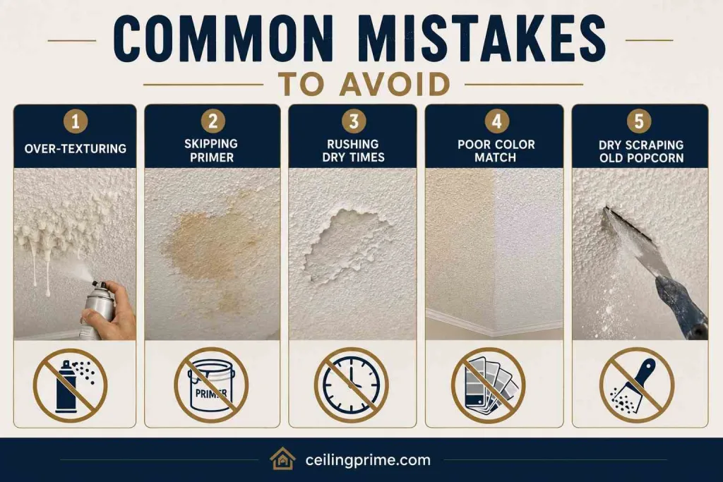 Common ceiling repair mistakes to avoid