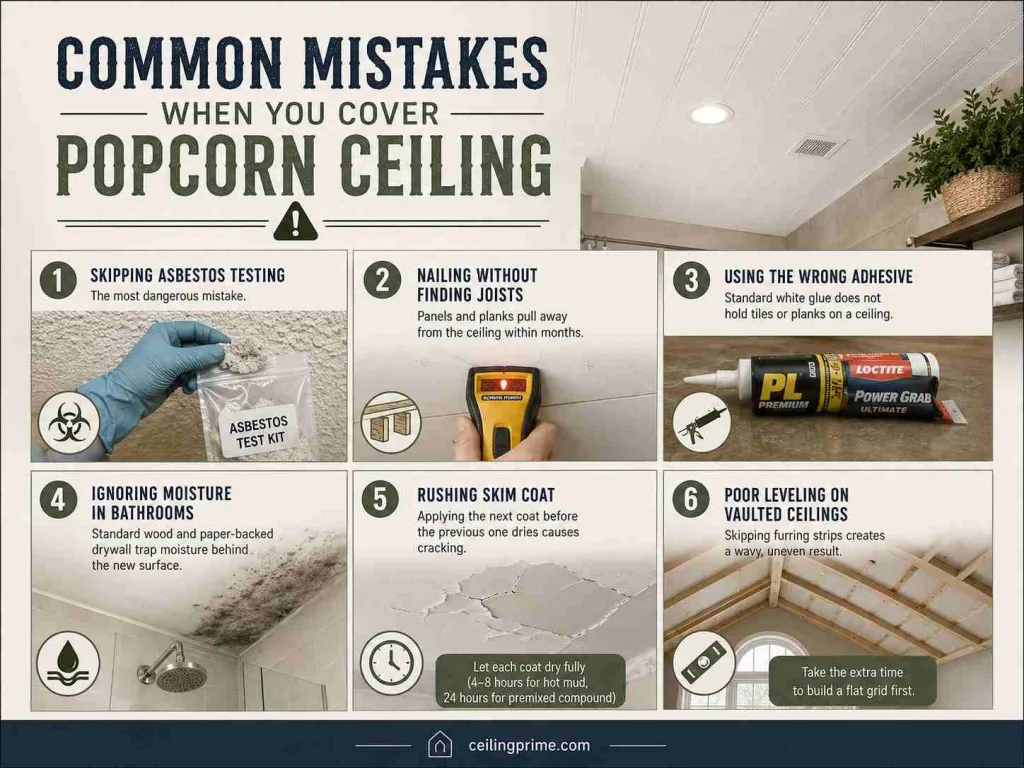 Common popcorn ceiling mistakes to avoid