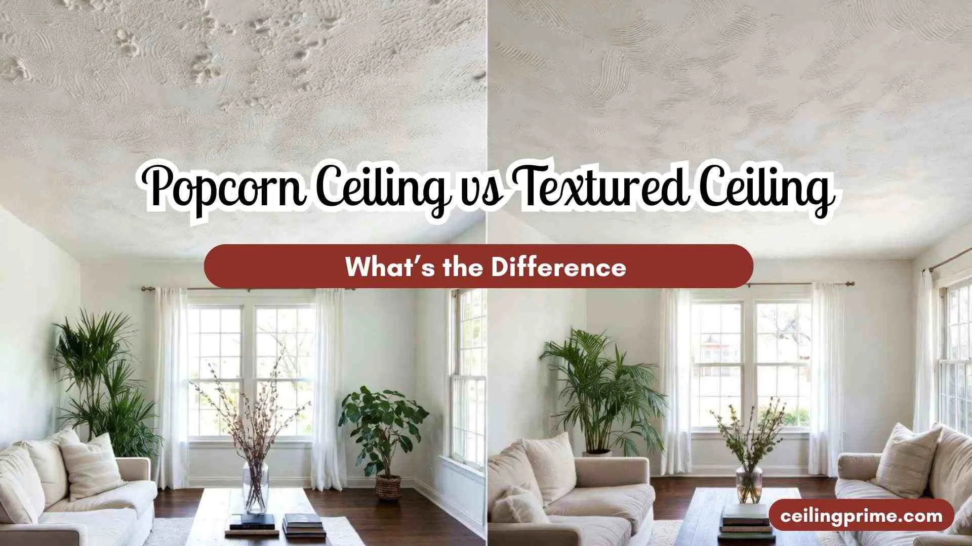 Popcorn Ceiling vs Textured Ceiling