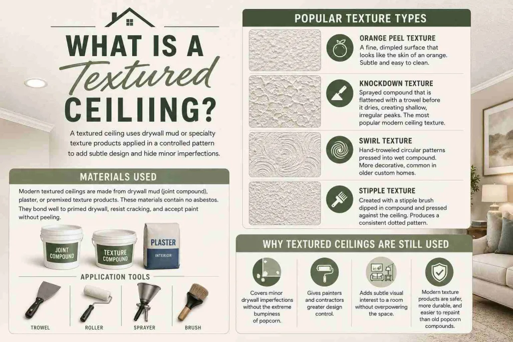 Textured ceilings popular types and benefits