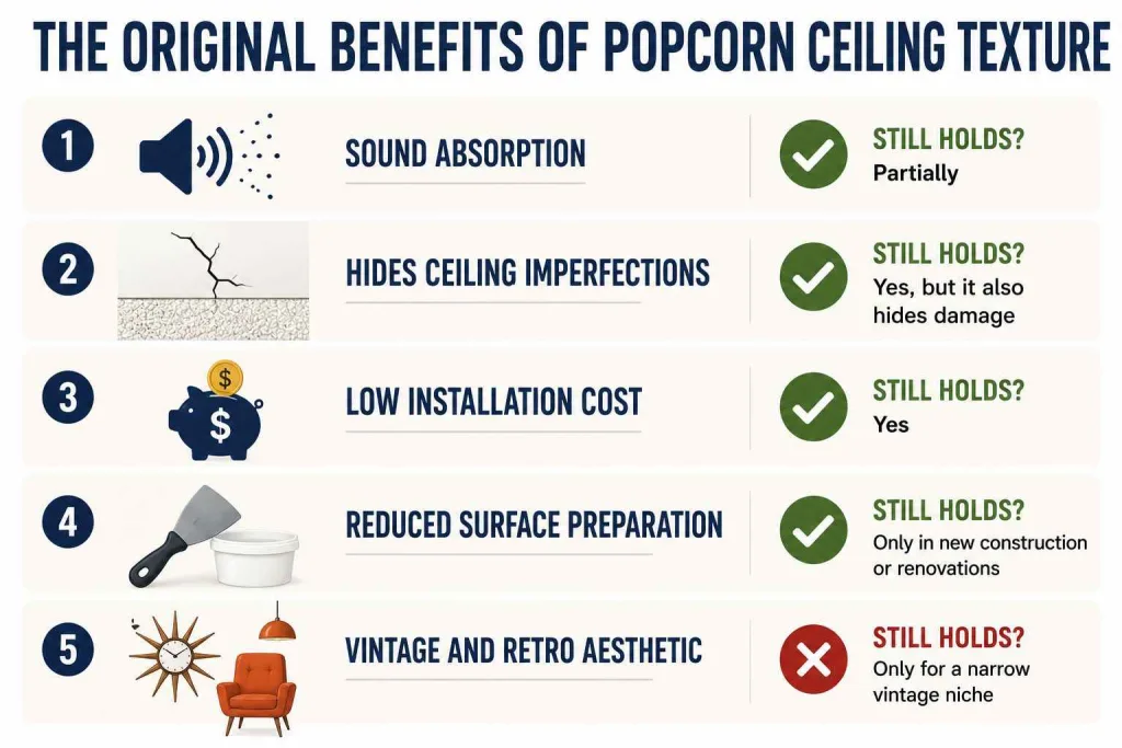 The benefits of popcorn ceilings