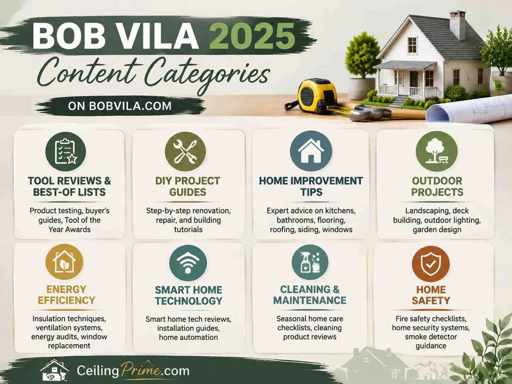 Bob Vila 2025 Content Categories on BobVila.com