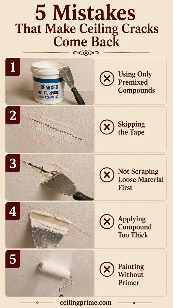Avoid common DIY errors by learning how to repair ceiling cracks so they never return.