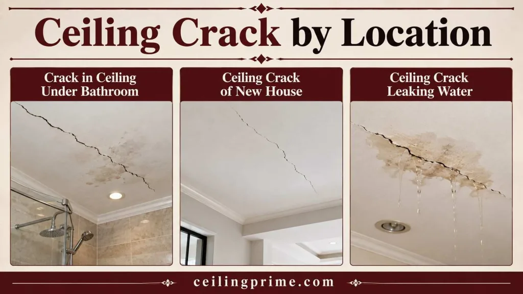 Discover location-based warning signs behind a crack in ceiling today