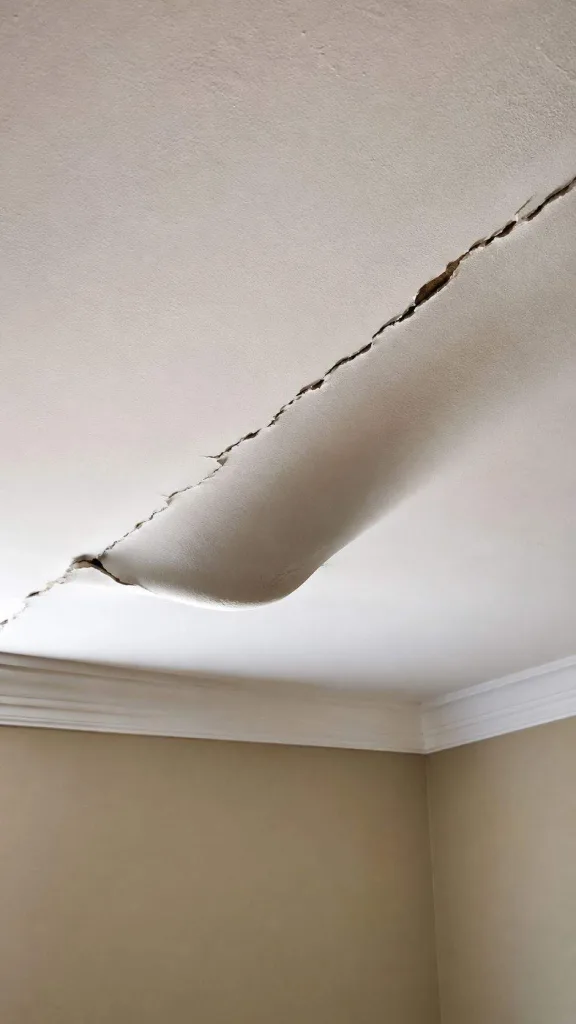 Ceiling Crack with Sagging