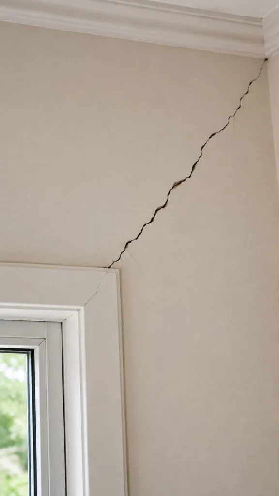 Diagonal Crack from Door or Window Corner