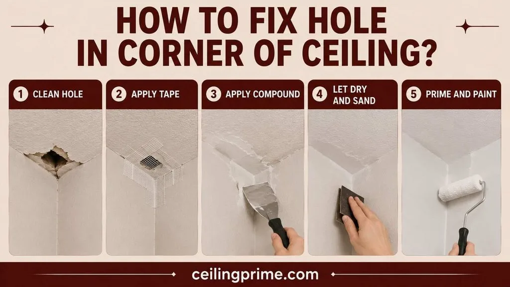 Find out how to repair hole in ceiling corners seamlessly with mesh tape and joint compound.