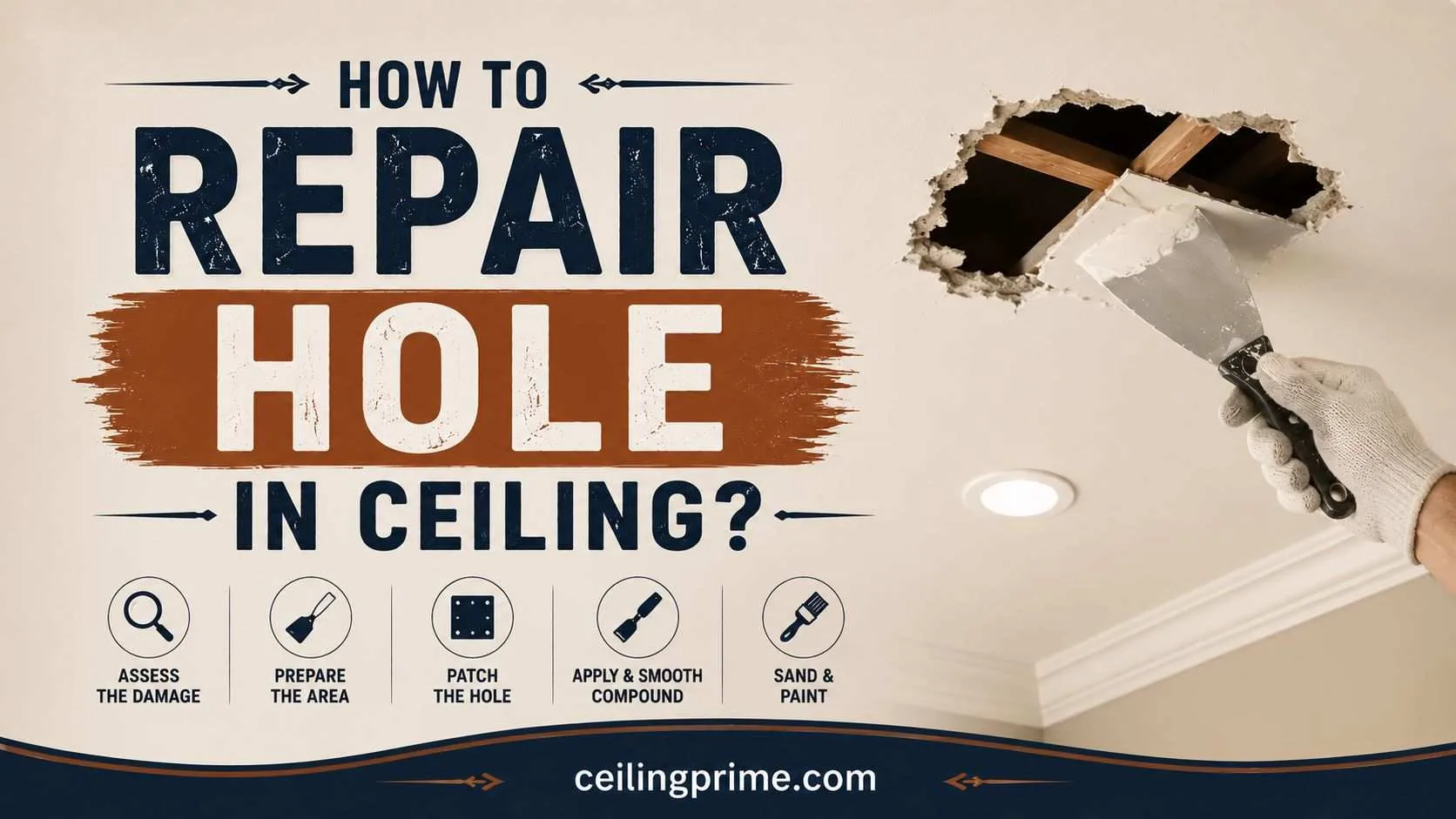 How to Repair Hole in Ceiling