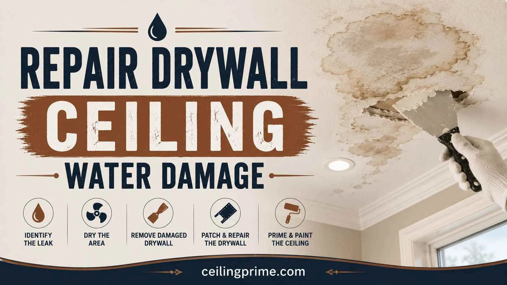 Repair Drywall Ceiling Water Damage