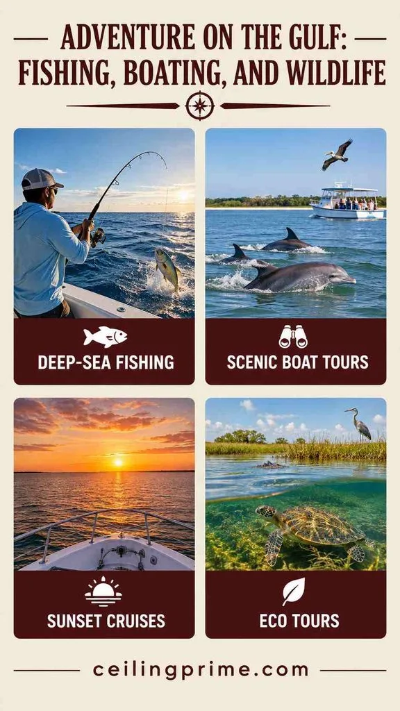 Discover Arts Thunder on the Gulf Crafts while enjoying deep sea fishing, boating, and stunning wildlife.