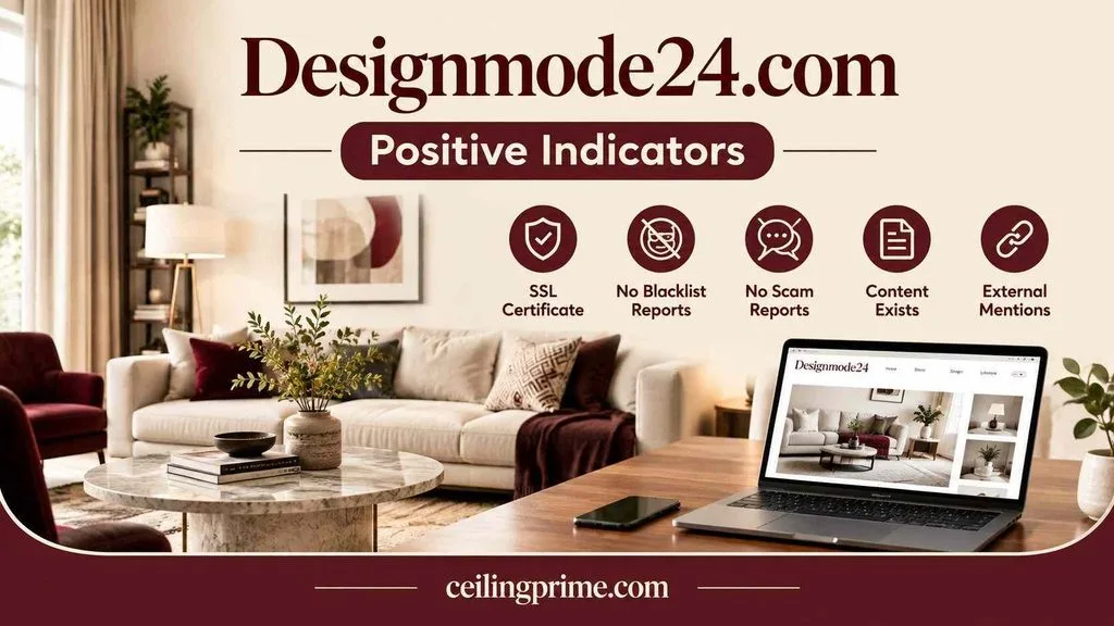 Explore Designmode24.com Positive Indicators in this Designmode24.com Review to check website safety and trust signals.